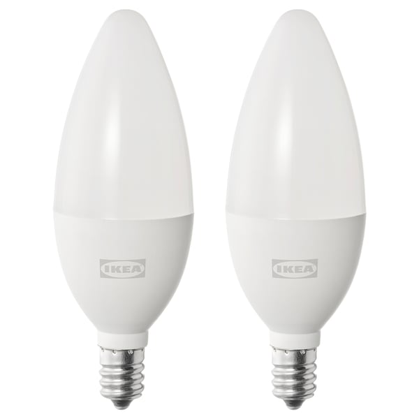 SOLHETTA LED bulb E12 450 lumen, chandelier/opal white