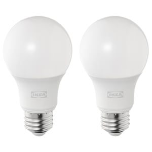 SOLHETTA LED bulb E26 450 lumen, globe opal white