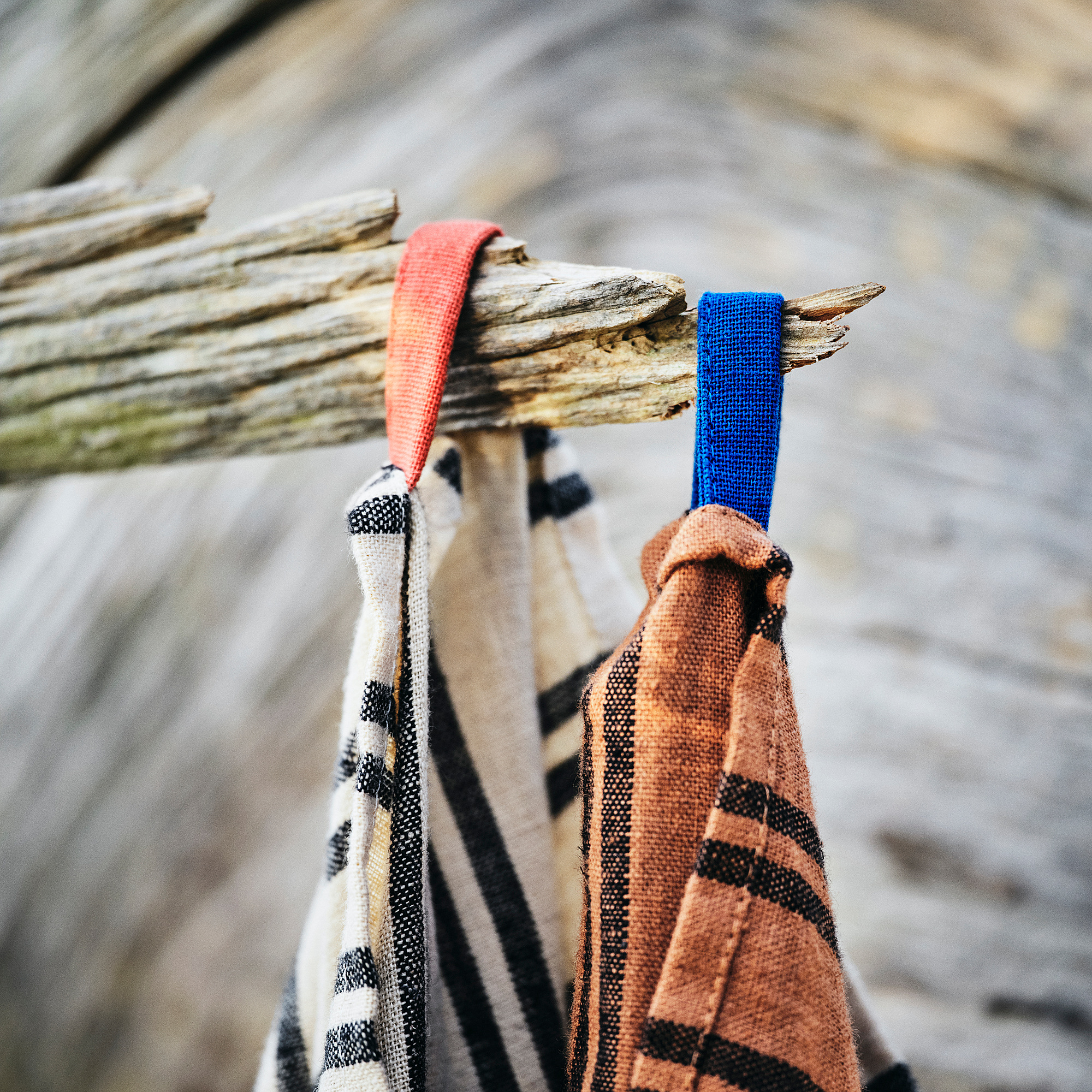 SOLUPPGÅNG Tea towel, brown/beige, 60x60 cm
