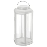 SOLVINDEN LED table lamp, lantern/battery-operated white, 28 cm