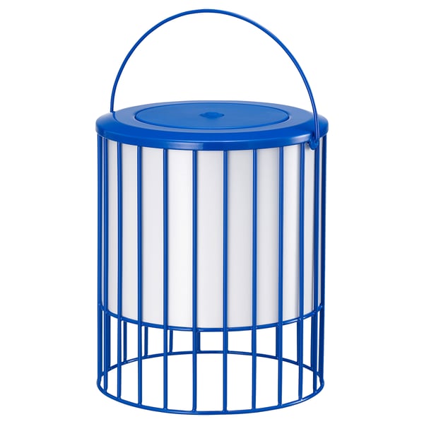 SOLVINDEN Table lamp, blue, 15 cm