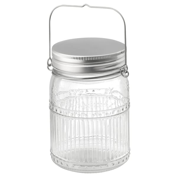 SOLVINDEN Table lamp/decoration, battery-operated/jar clear, 15 cm