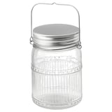 SOLVINDEN Table lamp/decoration, battery-operated/jar clear, 15 cm
