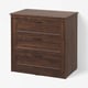 SONGESAND Chest of 3 drawers, brown, 82x81 cm