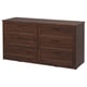 SONGESAND Chest of 6 drawers, brown, 161x82 cm