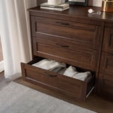SONGESAND Chest of 6 drawers, brown, 161x82 cm