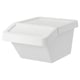 Option: SORTERA Waste sorting bin with lid, white, 37 l