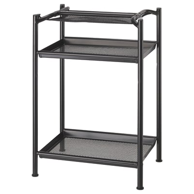 SPÄND Table leg with storage, black