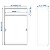 SPIKSMED Cabinet combination, light grey, 137x32x96 cm