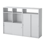 SPIKSMED Cabinet combination, light grey, 137x32x96 cm