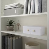 SPINNROCK Box with compartments, white, 25x16x10 cm