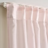 STENFRÖ Sheer curtains, 1 pair, pink/with heading tape, 145x250 cm