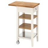 STENSTORP Kitchen trolley, white/oak, 45x43x90 cm