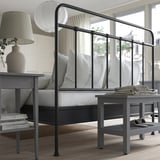 STJÄRNÖ Bed frame, anthracite/Luröy, Queen