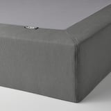 STJÄRNÖ Bed frame, anthracite/Lyngör dark grey, Twin