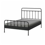 STJÄRNÖ Bed frame, anthracite/Lyngör dark grey, Queen