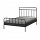 STJÄRNÖ Bed frame, anthracite/Lyngör dark grey, Queen