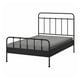 STJÄRNÖ Bed frame, anthracite/Lyngör dark grey, Full