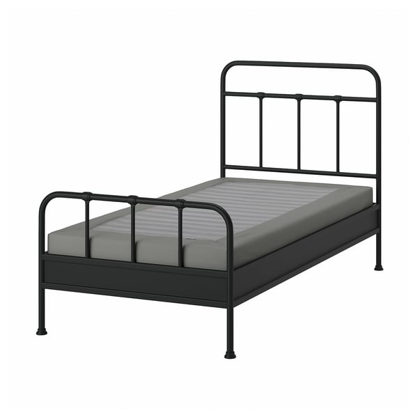 STJÄRNÖ Bed frame, anthracite/Lyngör dark grey, Twin
