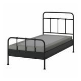 STJÄRNÖ Bed frame, anthracite/Lyngör dark grey, Twin