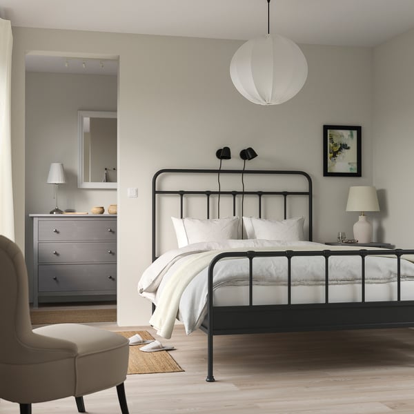 STJÄRNÖ Bed frame, anthracite, Full