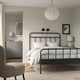 STJÄRNÖ Bed frame, anthracite, Full