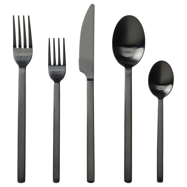STOCKHOLM 2025 20-piece cutlery set, black