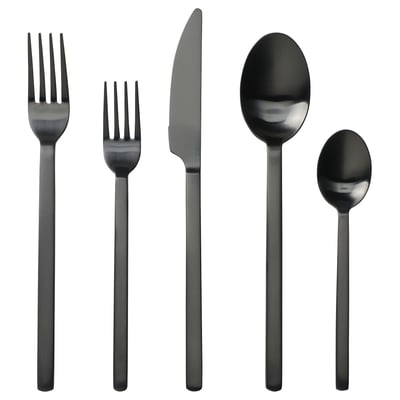 STOCKHOLM 2025 20-piece cutlery set, black