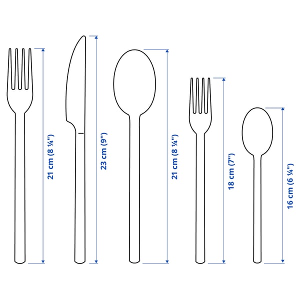 STOCKHOLM 2025 20-piece cutlery set, black
