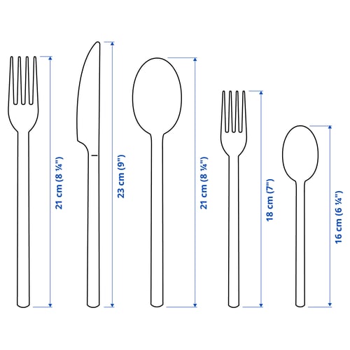 STOCKHOLM 2025 20-piece cutlery set, black
