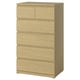 Option: STORKLINTA Chest of 6 drawers, oak effect/anchor/unlock-function, 70x48x120 cm