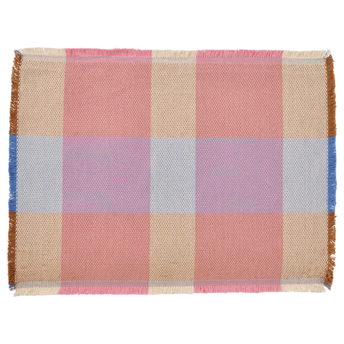 STRANDFLOKA table runner, multicoloured plaid, rectangular, cotton.