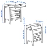 SUNDVIK Changing table/chest of drawers, white