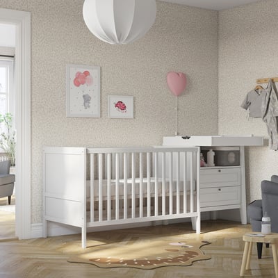 SUNDVIK Cot, white, 70x132 cm