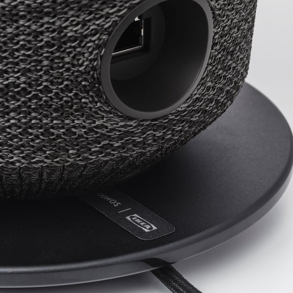 SYMFONISK Table lamp with WiFi speaker, black