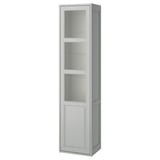 TÄNNFORSEN High cabinet with door, light grey, 18x15x77 "