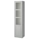 Option: TÄNNFORSEN High cabinet with door, light grey, 18x15x77 "
