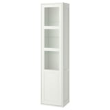 TÄNNFORSEN High cabinet with door, white, 18x15x77 "