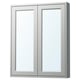 TÄNNFORSEN Mirror cabinet with doors, light grey, 76x15x94 cm