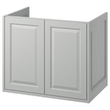 TÄNNFORSEN Wash-stand with doors, light grey, 76x53x64 cm