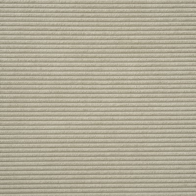 Corduroy fabric in light beige, finely ridged, texture visible, soft and slightly lustrous.