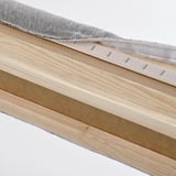 TÄRNKULLEN Upholstered bed frame, Tibbleby beige/grey, Queen