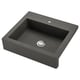 Option: TALLSJÖN Sink bowl w visible front, dark grey/stone effect, 76x67 cm