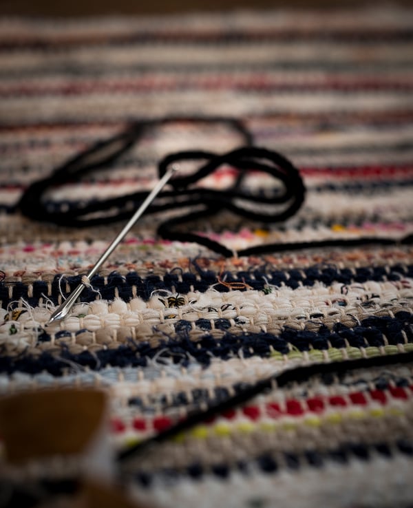 TÅNUM Rug, flatwoven, assorted colours, 60x90 cm