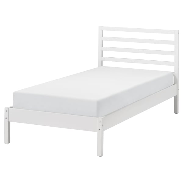 TARVA Bed frame, white stained/Luröy, Twin