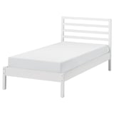 TARVA Bed frame, white stained/Luröy, Twin