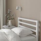 TARVA Bed frame, white stained/Luröy, Twin