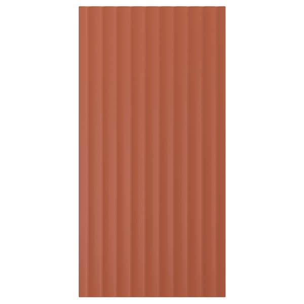 TERRSJÖ Cover panel, red-brown wave pattern, 39x78 cm