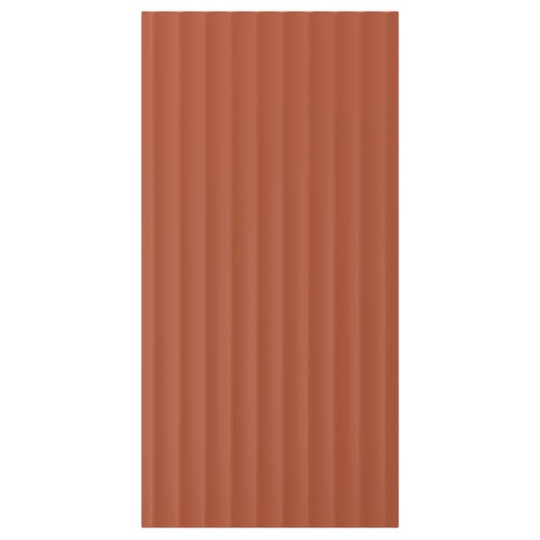 TERRSJÖ Door, red-brown wave pattern, 38x76 cm