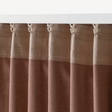 TIBAST Room darkening curtains, 1 pair, dark red/with heading tape, 145x250 cm